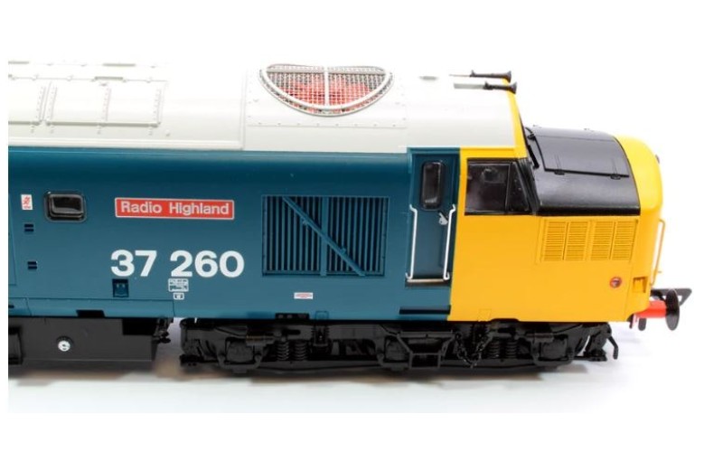 Bachmann 35-309SFX - Class 37/0 Centre Headcode 37260 'Radio Highland' BR Blue (Large Logo)